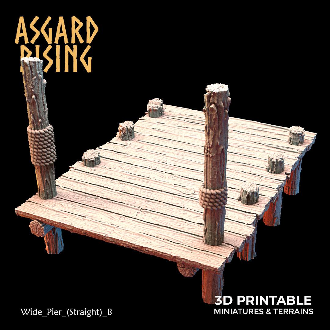 3D Printed Asgard Rising The Coastal Harbor Pier Set 28 32 mm Wargaming DnD