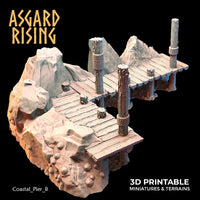 3D Printed Asgard Rising The Coastal Harbor Pier Set 28 32 mm Wargaming DnD