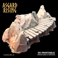 3D Printed Asgard Rising The Coastal Harbor Pier Set 28 32 mm Wargaming DnD