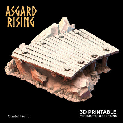 3D Printed Asgard Rising The Coastal Harbor Pier Set 28 32 mm Wargaming DnD