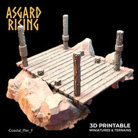 3D Printed Asgard Rising The Coastal Harbor Pier Set 28 32 mm Wargaming DnD