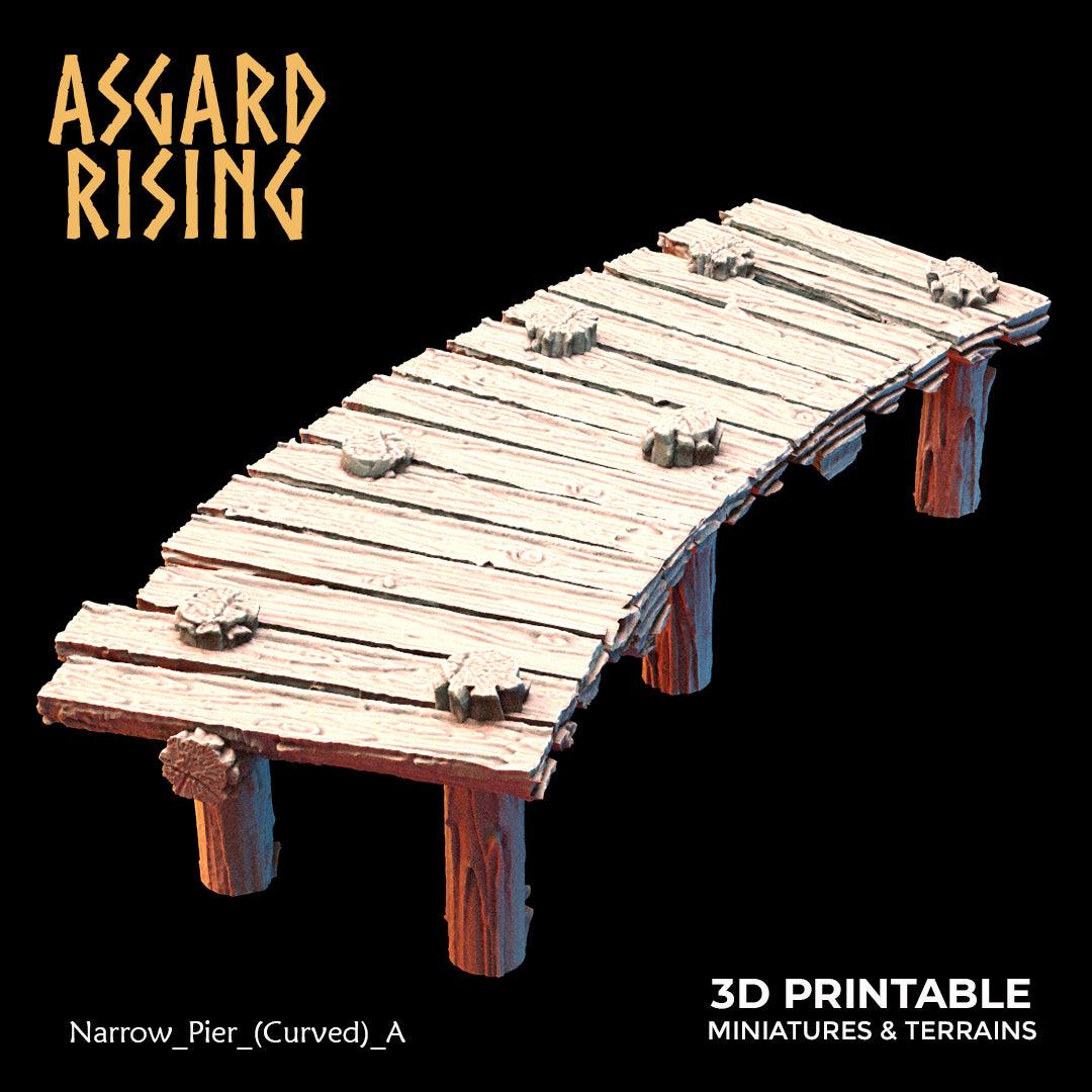 3D Printed Asgard Rising The Coastal Harbor Pier Set 28 32 mm Wargaming DnD