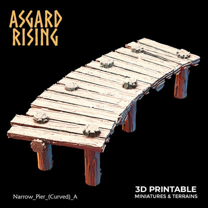 3D Printed Asgard Rising The Coastal Harbor Pier Set 28 32 mm Wargaming DnD