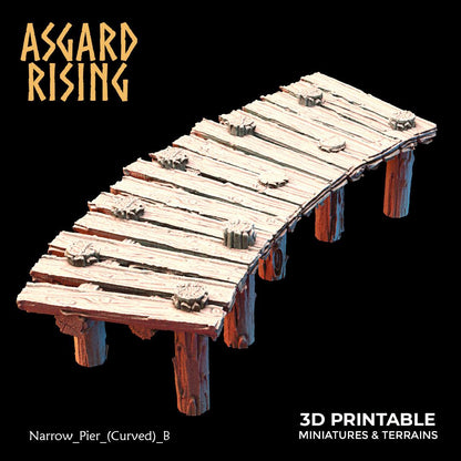 3D Printed Asgard Rising The Coastal Harbor Pier Set 28 32 mm Wargaming DnD