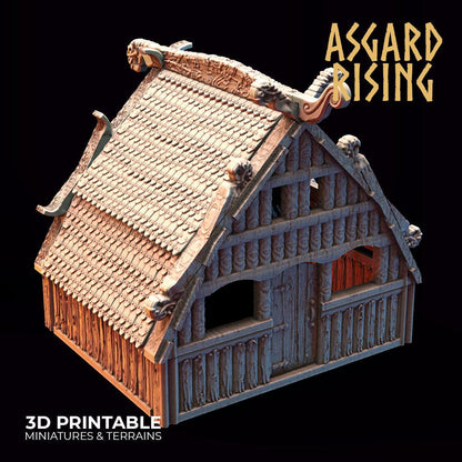 3D Printed Asgard Rising Viking Village Modular Set 28mm - 32mm Ragnarok D&D