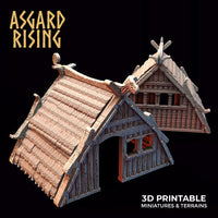 3D Printed Asgard Rising Viking Village Modular Set 28mm - 32mm Ragnarok D&D
