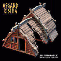 3D Printed Asgard Rising Viking Village Modular Set 28mm - 32mm Ragnarok D&D