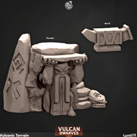 3D Printed Cast n Play 687 Vulcanic Terrain Vulcan Dwarves Set 28mm 32mm D&D