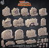 3D Printed Cast n Play Alchemist's House Walls and Doors Terrain Essentials 28mm 32mm D&D