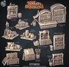 3D Printed Cast n Play Armors and Weapons Shop Terrain Essentials 28mm 32mm D&D