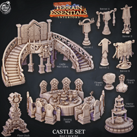 3D Printed Cast n Play Ballroom Castle Set Terrain Essentials 28mm 32mm D&D
