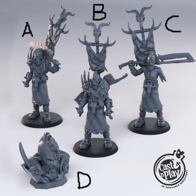 3D Printed Cast n Play - Bandit Captain Set 28mm 32mm D&D