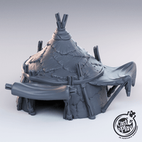 3D Printed Cast n Play - Captain Tent 28mm 32mm D&D