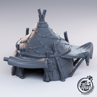 3D Printed Cast n Play - Captain Tent 28mm 32mm D&D
