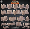 3D Printed Cast n Play Castle Walls And Doors Terrain Essentials 28mm 32mm D&D