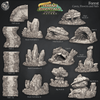 3D Printed Cast n Play Caves, Flowers and Path Forest Terrain Set Terrain Essentials Nature 28mm 32mm D&D