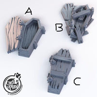 3D Printed Cast n Play - Coffins 28mm 32mm D&D