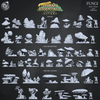 3D Printed Cast n Play Dark And Magic Fungi Fungi Terrain Set Terrain Essentials Nature 28mm 32mm D&D