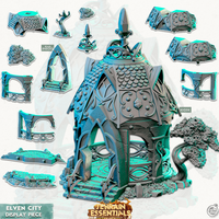 3D Printed Cast n Play Display Kiosk Elven City Set Terrain Essentials Vol III Exteriors 28mm 32mm D&D