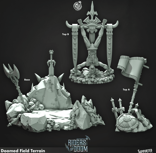 Cast n Play Doomed Field Terrain — Riders of Doom Set – 3D Printed 28mm 32mm D&D