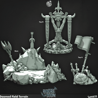 3D Printed Cast n Play Doomed Field Terrain Riders of Doom Set 28mm 32mm D&D