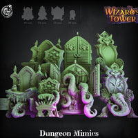 3D Printed Cast n Play Dungeon Mimics Set Wizard's Tower 28mm 32mm D&D