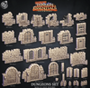 3D Printed Cast n Play Dungeons Walls and Doors Terrain Essentials 28mm 32mm D&D