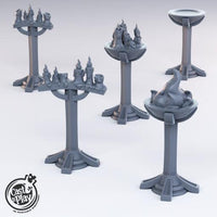 3D Printed Cast n Play - Floor Lamps 28mm 32mm D&D