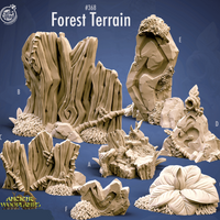 3D Printed Cast n Play Forest Terrain 28mm 32mm D&D