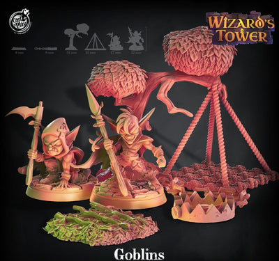 3D Printed Cast n Play Goblin Band - Wizard's Tower - 28mm 32mm D&D