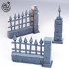 3D Printed Cast n Play - Graveyard Fences 28mm 32mm D&D