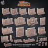 3D Printed Cast n Play Haunted Mansion Walls And Doors Terrain Essentials 28mm 32mm D&D