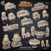 3D Printed Cast n Play House Set Living and Dining Room Terrain Essentials 28mm 32mm D&D