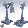 3D Printed Cast n Play - Lamp Posts 28mm 32mm D&D