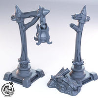 3D Printed Cast n Play - Lamp Posts 28mm 32mm D&D