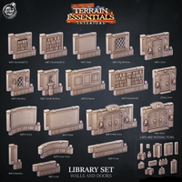 3D Printed Cast n Play Library Walls and Doors Terrain Essentials 28mm 32mm D&D