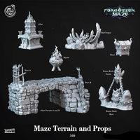 3D Printed Cast n Play Maze Terrain and Props Forgotten Maze 28mm 32mm D&D