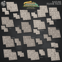 3D Printed Cast n Play Nature Floor Tiles Set Terrain Essentials Nature 28mm 32mm D&D