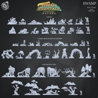 3D Printed Cast n Play Swamp Terrain Trees and more Trees Set Terrain Essentials Nature 28mm 32mm D&D