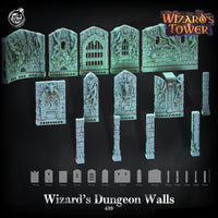 3D Printed Cast n Play Wizard's Dungeon Walls Wizards Tower 28mm 32mm D&D