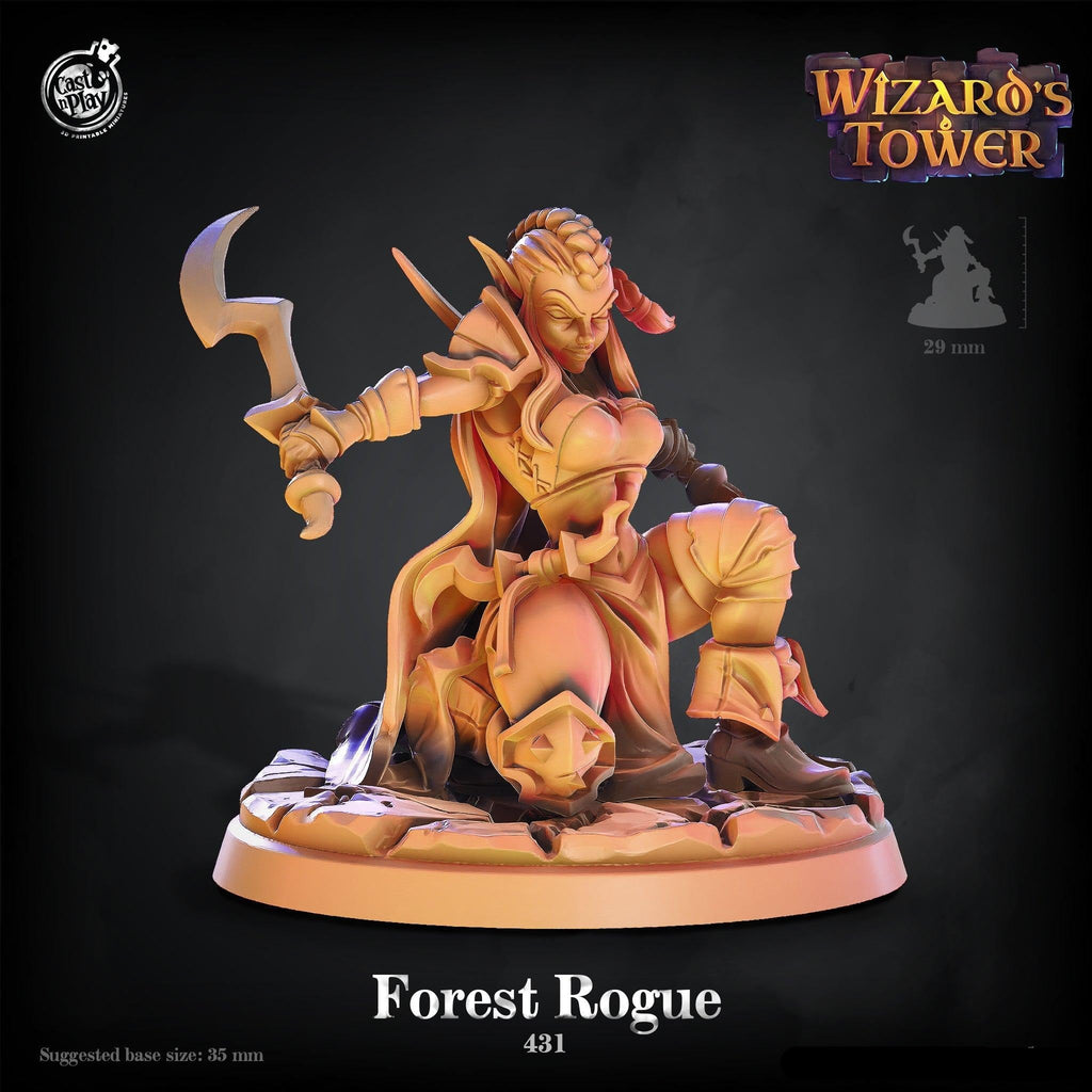 3D Printed Cast n Play Wizard's Tower - Forest Rogue 28mm 32mm D&D