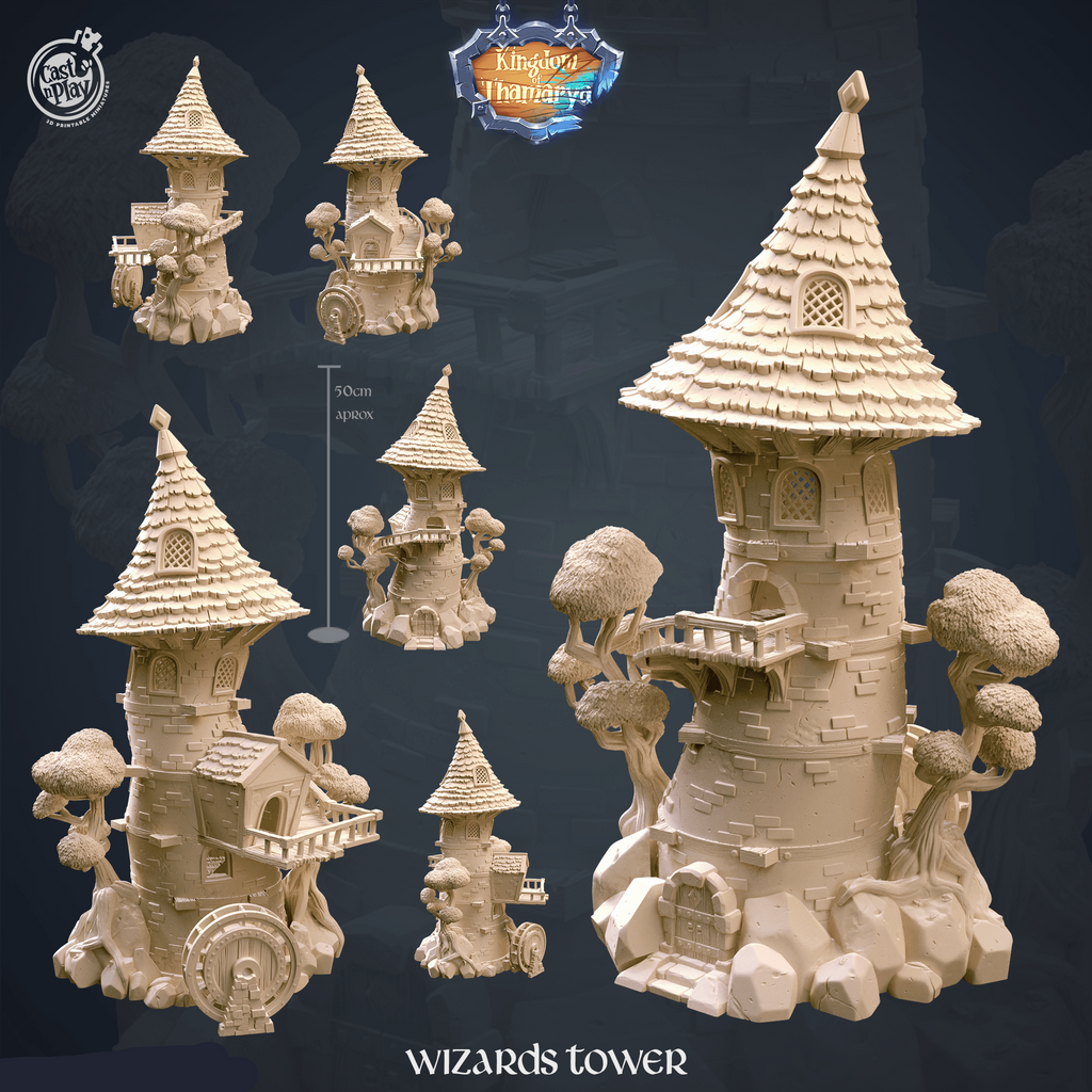 3D Printed Cast n Play Wizard's Tower Kingdom Of Thamarya 28mm 32mm D&D