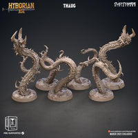 3D Printed Clay Cyanide Thaug Tentacle Monster Hyborean Age 28mm -32mm Ragnarok D&D