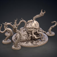 3D Printed Clay Cyanide Thaug Tentacle Monster Hyborean Age 28mm -32mm Ragnarok D&D