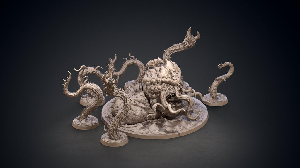 d&d monsters with tentacles 3D Printed Clay Cyanide Thaug Tentacle Monster Hyborean Age 28mm -32mm – Open Gaming Store