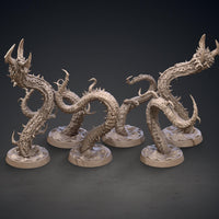 3D Printed Clay Cyanide Thaug Tentacle Monster Hyborean Age 28mm -32mm Ragnarok D&D