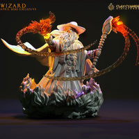 3D Printed Clay Cyanide Wizard Ragnarok D&D