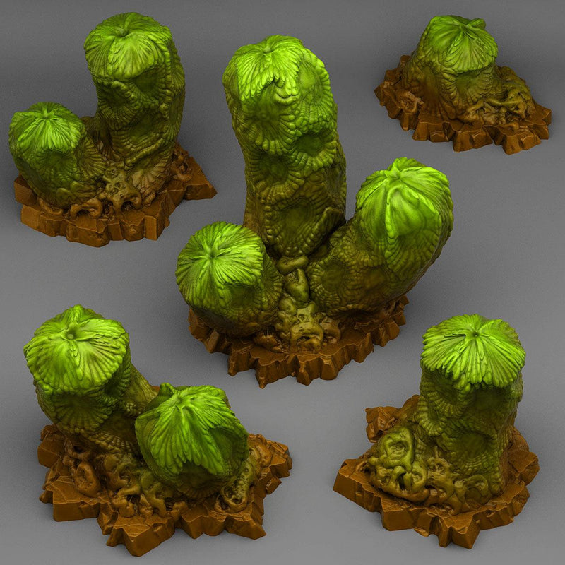 3D Printed Fantastic Plants and Rocks Cactus From Mars 28mm