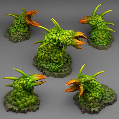 3D Printed Fantastic Plants and Rocks Carnivorous Hedges 28mm - 32mm D&D Wargaming