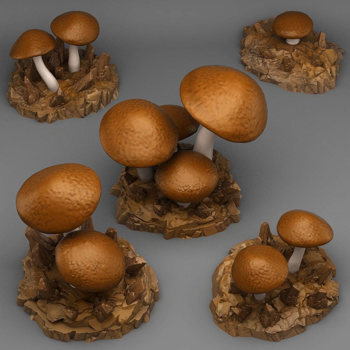 3D Printed Fantastic Plants and Rocks Giant Desert Mushrooms 28mm - 32mm D&D Wargaming